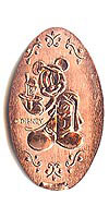 Waiter Mickey Mouse Tokyo Disneyland Pressed Penny or Nickel souvenir medal