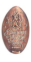 Minnie Mouse with Christmas tree Tokyo Disneyland Pressed Penny or Nickel souvenir medal