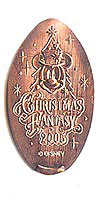 Mickey Mouse with Christmas tree Tokyo Disneyland Pressed Penny or Nickel souvenir medal