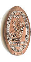 2007 Vampire Teddy Tokyo Disneyland Pressed Penny or Nickel souvenir medal
