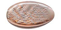 2007, Rock N roll Stitch Type I Tokyo Disneyland Pressed Penny or Nickel souvenir medal