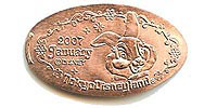 Click to zoom this Tokyo Disneyland 2007 JANUARY Pressed Penny or Nickel souvenir medal