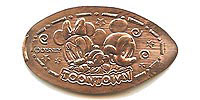 Baby Minnie and Mickey Tokyo Disneyland Pressed Penny or Nickel souvenir medal