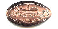 Vampire Teddy Tokyo Disneyland Pressed Penny or Nickel souvenir medal