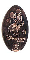 Tokyo Disneyland Resort Disney Store Minnie Mouse in love Pressed Penny Medal TDR Guide Number TDR176