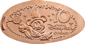 DisneySea 10th Anniversary pressed penny
