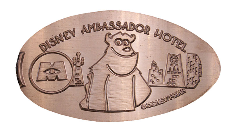 Sully from Monsters Inc. MiraCosta Hotel, Tokyo Disneyland pressed penny or medal
