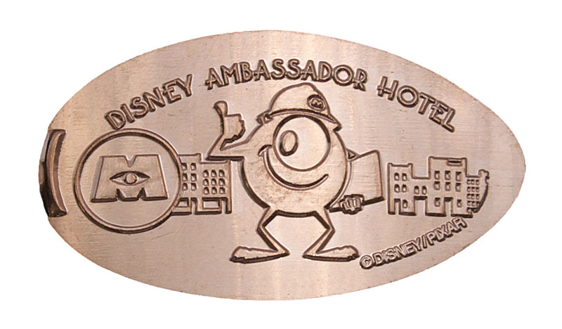 Mike from Monsters Inc. MiraCosta Hotel, Tokyo Disneyland pressed penny or medal