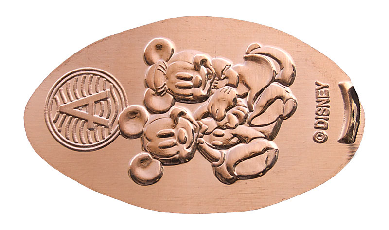 Mickey and Minnie Ambassador Hotel, Tokyo Disneyland pressed penny or medal released April, 2009
