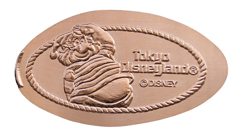 Mr. Smee Tokyo Disneyland pressed penny or medal released April, 2009
