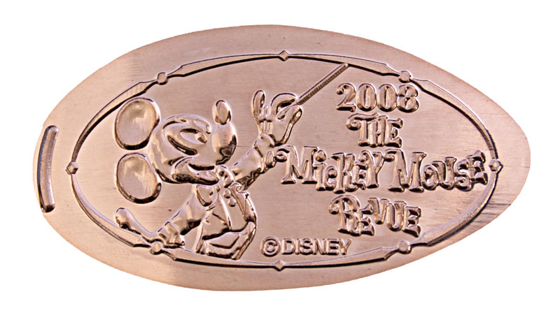 Disneyland pressed penny or medal released Jan. 1, 2008