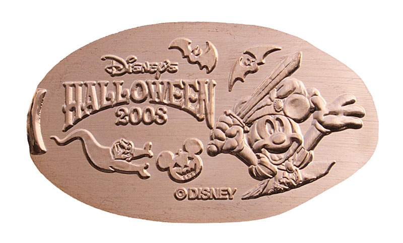 October 2008 Halloween Mickey pressed penny