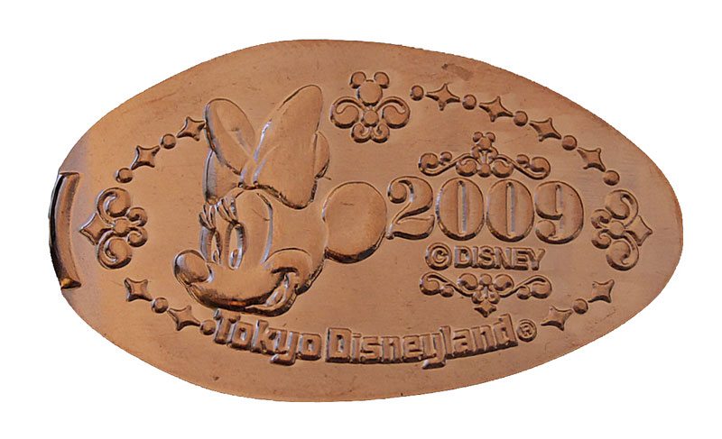 Tokyo Disneyland pressedpenny medal for 2009 Minnie Mouse