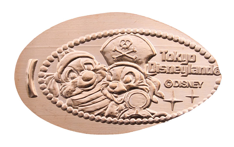 Chip N Dale Tokyo Disneyland elongated coin or medal souvenir.