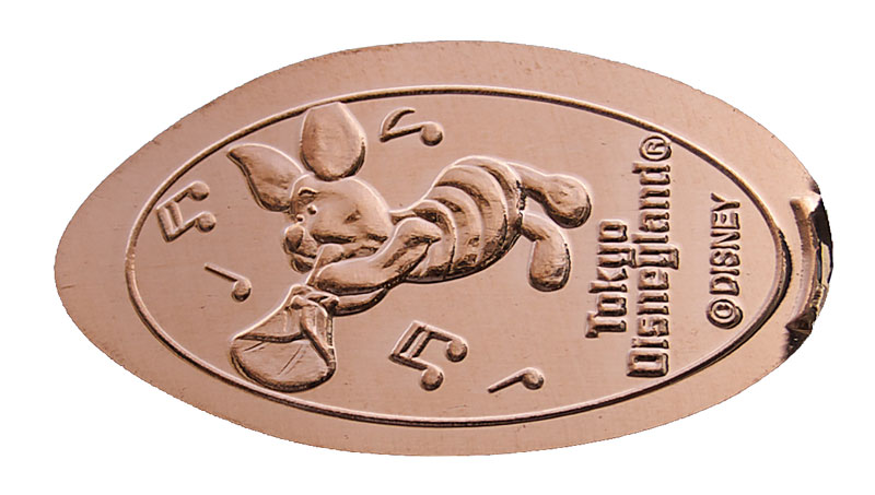 Piglet Tokyo Disneyland pressed penny or medal released April, 2009