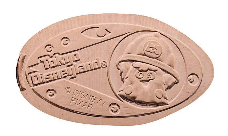 Rocky, from the new Tokyo Disneyland attraction, "Monsters, Inc: Ride And Go Seek" pressed penny or medal.