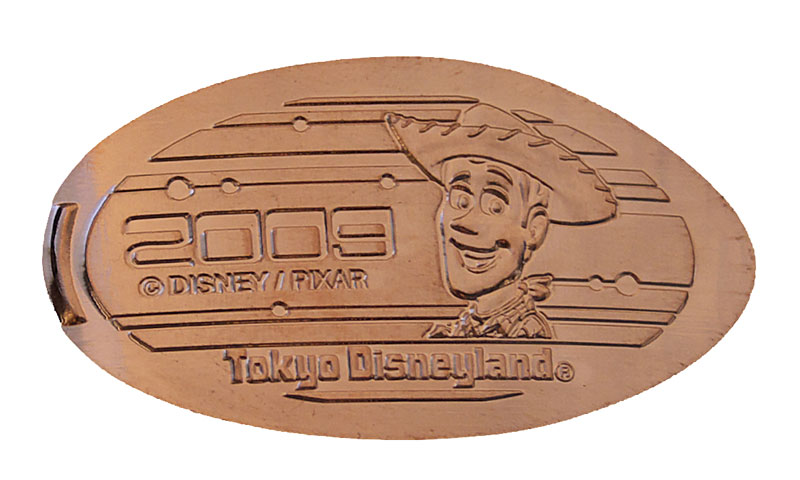 Tokyo Disneyland pressedpenny medal for 2009 Woody