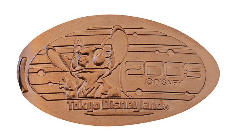 Tokyo Disneyland pressedpenny medal for 2009 Stitch