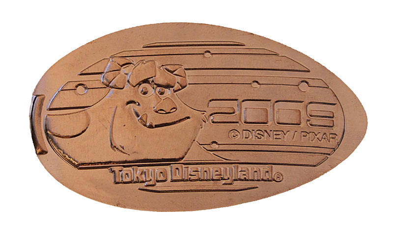 Tokyo Disneyland pressedpenny medal for 2009 Sulley.