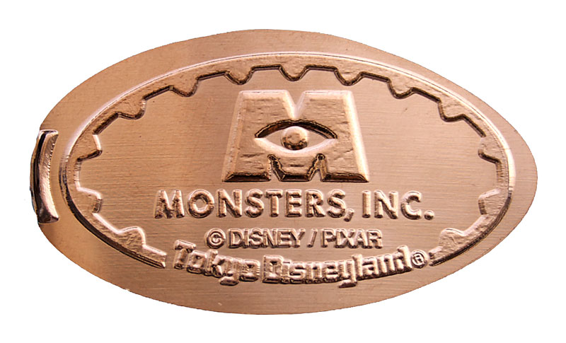 Monsters Inc. Tokyo Disneyland pressed penny or medal released April, 2009
