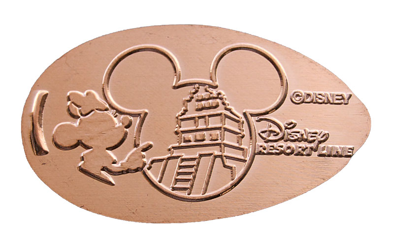 Minnie Mouse Tokyo Disneyland Resort Line pressed penny or medal released April, 2009