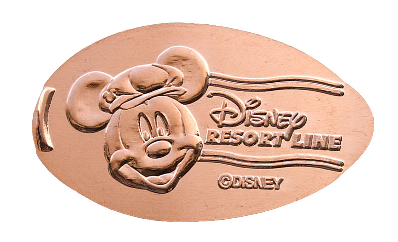 Mickey Tokyo Disneyland Resort Line pressed penny or medal released April, 2009