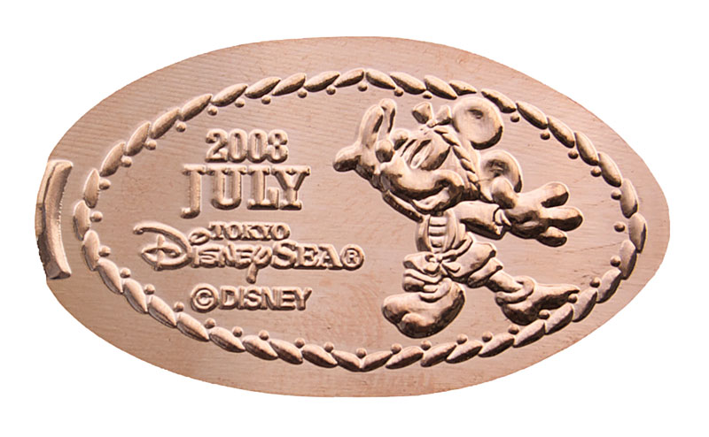 Tokyo DisneySEA coin of the month, July, 2008.