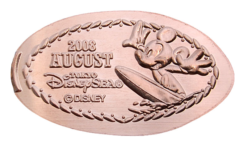 Mickey Surfing Tokyo DisneySea August Coin of the Month