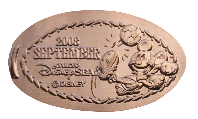 Tokyo DisneySea September coin of the month, Mickey soccer.