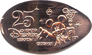 Tokyo Disneyland 25th Anniversary Pressed Pennies.