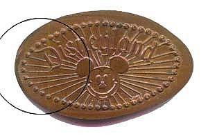 Damaged Die Small Mickey Rays Penny Press Machine Coin
