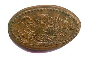 Frontier Land Mickey Penny Press Machine Coin