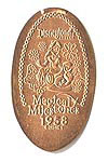 1958 Alice in Wonderland Opens pressed penny or elongated coin 