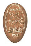 1971 Davy Crockett Canoes Named pressed penny or elongated coin 