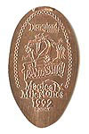 1992 Fantasmic! Opens pressed penny or elongated coin 