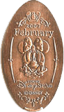 Token, medal elongated souvenir from Tokyo Disneyland