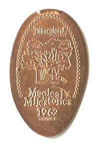1962 Swiss Family Treehouse Opens pressed penny from our elongated coin collection 1962 pressed penny Swiss Family Treehouse Opens from our elongated coin collection