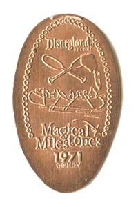 1971 Davy Crockett Explorer Canoes pressed penny from our elongated coin collection 1971 Elongated Coin Davy Crockett Explorer Canoes from our elongated coin collection