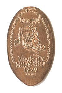 1979 pressed penny Big Thunder Mountain Railroad Opens from our elongated coin collection