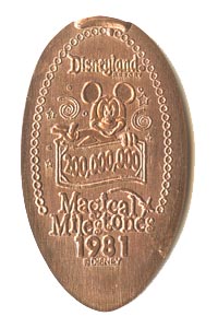 1981 pressed penny 200,000,000th Guest Welcomed to Disneyland Park from our elongated coin collection