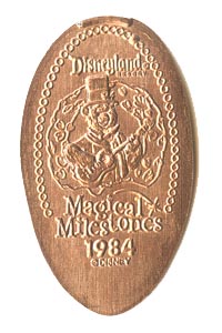 1984 Country Bear Christmas Special Debuts pressed penny from our elongated coin collection 1984 pressed penny Country Bear Christmas Special Debuts from our elongated coin collection