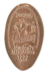 1992 Dragon Fantasmic! Debuts pressed penny from our elongated coin collection 1992 pressed penny Dragon Fantasmic! Debuts from our elongated coin collection