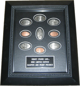 Walt Disney World, Cruiseline framed elongated coin set.