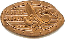 Early 1996 Tokyo Disney Pressed Coin, copper finish.