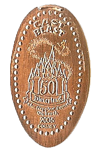 1955 pressed penny Castle, Opening Day of Disneyland Park from our elongated coin collection