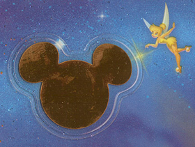 Mickey Mouse stamped or die-cut image from WDW penny collecting book Mickey Mouse stamped or die-cut image from WDW penny collecting book