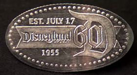 "Prototype"60th Diamond Celebration pressed coin reverse. As disclosed on the Disney Website.