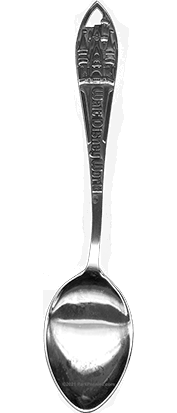 Walt Disney World Castle design  Sterling Silver Demitasse  "Tea" Spoon with STERLING & © WDP Hallmarks. Obverse
