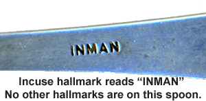 Image of the very scarce  "INMAN" hallmarked Disney Demitasse "Tea" Spoon. 11/23/2025.