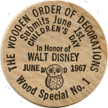 Walt Disney Wooden Nickel 1967 reverse